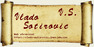 Vlado Sotirović vizit kartica